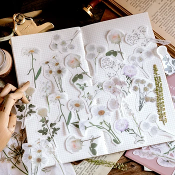 Grădină Seria Jurnalul Autocolante Decorative Scrapbooking Stick Eticheta Jurnal Album papetărie Vintage flori Autocolante Accesorii