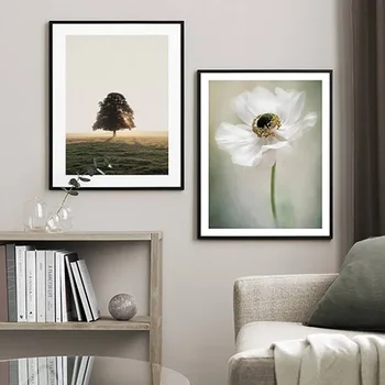 Home Decor de Flori de Plante Imagine de Perete de Arta Canvas Tablou Modern, Citat de Arta Minimalist Postere si Printuri pentru camera de zi Design