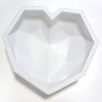 Inima De Ciocolata Mucegai Silicon Matrite Pentru Copt Diamant În Formă De Inimă Tort Mucegai Tăvi Non-Lipicios Cu Ciocane De Lemn