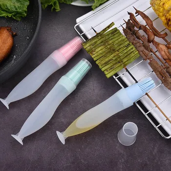 Instrumente de grătar de Bucătărie Silicon Gadget-uri Portabile Rezistente la Temperaturi GRĂTAR Ungand Perii Sticla de Ulei Perie de Copt Accesorii