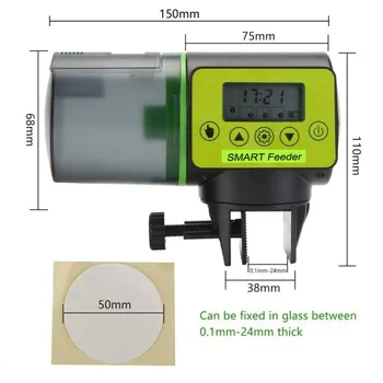 Inteligent Automat Pește Alimentator Acvariu de Pește de alimentare a Rezervorului de Alimentare Auto Distribuitor cu LCD Indică Timer Accesorii Acvariu