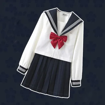 Japonia Fuste Mini Seturi De Vara Cu Maneci Lungi Rochie Albă Școală Rochii De Două Bucata Set Pentru Femei Îmbrăcăminte 2020 Bluze Lolita Culturilor Sus