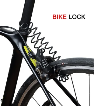 Lacăt de Bicicletă Anti-furt Parola Casca de Blocare cu Cablu de Otel Mini Antifurt Scuter Lovitură de Biciclete Accesorii pentru Motociclete, MTB