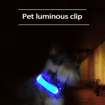 LED-uri de animale de Companie Câine Guler Reglabil Noapte de Siguranță Intermitent Strălucire În Întuneric Cîine Lesă Câini Luminoase Fluorescente Gulere pentru animale de Companie Accesorii