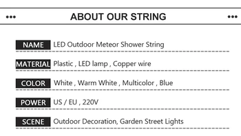 LED-uri de Meteoriți Ghirlanda de Vacanță Benzi de Lumină Impermeabil Lumini de Basm Pentru Grădină în aer liber Strada de Crăciun de Decorare 30cm/50cm