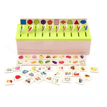 Lemn de Cunoștințe Matematice de Clasificare Cognitive Potrivire Copiii Montessori Devreme de Învățământ Afla Jucărie Cutie de Lemn pentru Copii