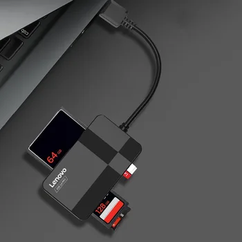 Lenovo D303 5Gbps Cititor de Carduri USB,4 in 1 Multifunctional TF CF MS Secure Digital Cititor de Carduri de Memorie,USB 3.0 Cititor de Carduri de Sprijin 2T