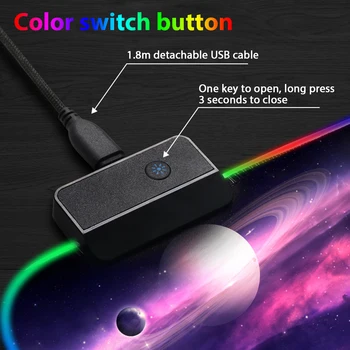 Lumina LED-uri Gaming Mouse Pad RGB Super Moale Tastatură Mare de Acoperire Non-Alunecare de Cauciuc de Bază de Calculator Covor Birou Mat Joc PC Mousepad