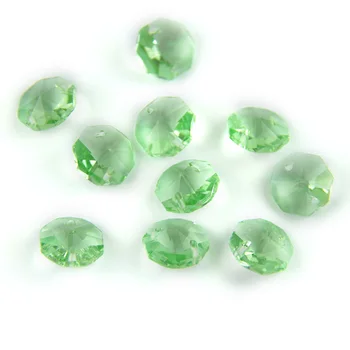 Lumina Verde de Sticlă Cristal Octogon Margele 14MM Octogon Margele Cu Pandantiv Crystal Prism Pendnat Cristal Decor