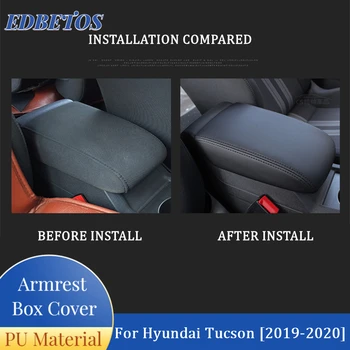 Masina Capac Cotiera Auto Consola Centrala Capac De Protectie Din Piele Auto Brațul Restul Pernă Pad Pentru Hyundai Tucson 2019 2020 Accesorii