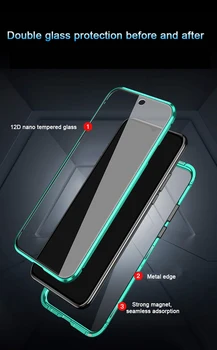 Metal Magnetic Cazul OPUS A9 2020 Magnet de Adsorbție Sticlă Pentru OPPO R5 2020 capac Sticla față-Verso caz de telefon
