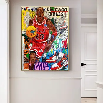 Michael Jordan Poster De Perete De Arta Canvas Tablouri Pentru Living Modern Postere Si Printuri De Arta De Perete Home Decor De Perete