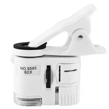 Microscop Digital 9595W 60X Lupa LED Lumina UV Mini Telefon Mobil Clip microscopio-Microscop binocular