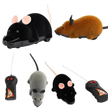 Mini Amuzant RC Simulare fără Fir Control de la Distanță RC Electronice Șobolan Șoarece Șoarece de Jucărie din Plastic Complicat Flocking Halloween Xmas Pentru animale de Companie