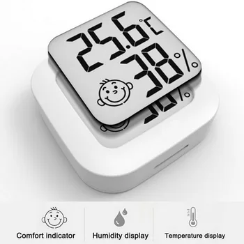 Mini-Termometru de Interior Digital LCD Temperatura Camerei Higrometru Ecartament Senzor de Umiditate Metru Interior Termometru Temperatura