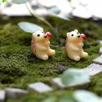 Minil arici și ciuperci mini gnomi moss terarii rasina de artizanat figurine, pentru decoratiuni de gradina zână grădină de miniaturi