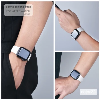 Moale Silicon pentru Apple Watch Seria 6 5 4 3 2 SE 38MM 42MM Cauciuc Watchband Curea pentru iWatch 6/5 40MM 44MM