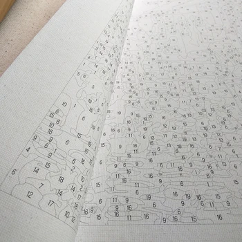 Moară de vânt Tablou De Numărul Peisaj Ulei de Imagine Pe Panza, 40x50 Cu Rama Manual de Colorat Cu Număr de Desen Imagine Decor