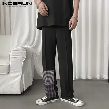 Moda Barbati Pantaloni Casual Mozaic Joggeri coreean Streetwear Pantaloni Barbati 2021 Buzunare Largi Pantaloni Drepte Hombre S-5XL INCERUN