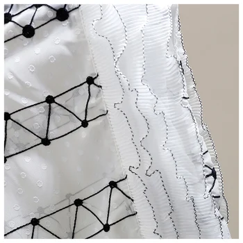 Moda Model Geometric Cutat Ciufulit Mozaic Topuri Femei Fără Mâneci Șifon Bluza De Vara Noi-Coreean Versatil De Moda De Top