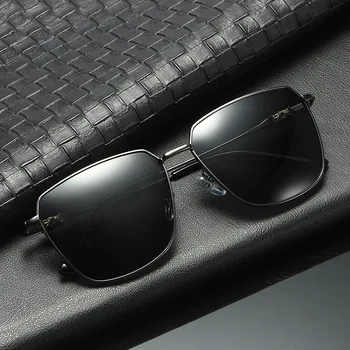 Moda Noua Metal Polarizat ochelari de Soare Barbati Nici o Presiune Decolorarea ochelari de Soare Anti-UV, Ochelarii de Condus
