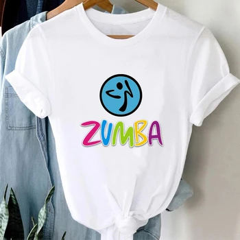 Moda Zumba Fitness Tricou Femei Iubitor de Dans Sportiv Gimnastica tricou Femme Mâneci Scurte Tricou Topuri Tee Estetice Haine