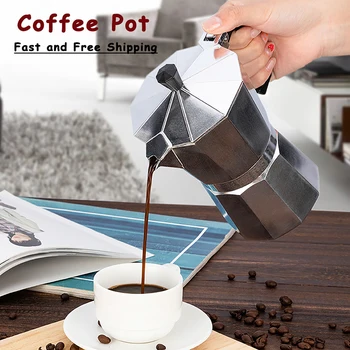 Moka Oală De Cafea Espresso Mașină Cu Inducție Aluminiu Italiană Coffeeware Clasic Instrumente Cafetiere Latte Aragaz Portabil Cafe