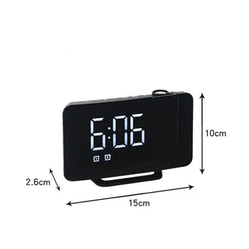 Multi-funcțional Smart LED Digital Ceas cu Alarmă cu Radio FM /Timp Funcția de Proiecție/Interfață Usb/Încărcare Telefon Mobil