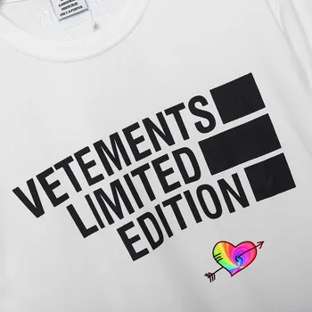 Multicolor Vetements EDITIE LIMITATA tricou Barbati Femei Vetements Tee Spate Guler Text Brodate Logo-ul VTM Topuri cu Maneci Scurte