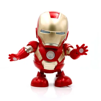 Muzică de dans Avengers Iron Man Robot de Jucărie Lanterna LED-uri Tony Stark Ironman Cifrele de Acțiune Electronice Jucarii pentru Copii Cadouri