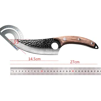 Mână-bate-mare duritate ascuțit cuțit pentru dezosat, importate din Japonia 5 Cr15 oțel Xanadu mâner de lemn tăietor cuțit de măcelar