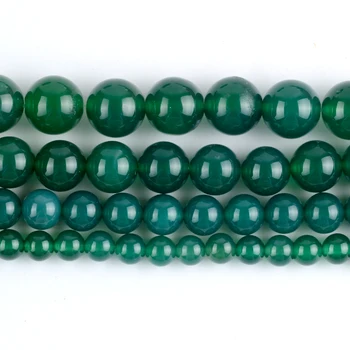 Natural Green Agate Rotunde de Piatra Liber Margele Spacer Pentru a Face Bijuterii DIY Bratara Handmade 4/6/8/10/12mm