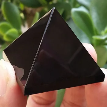 Naturale Obsidian Negru Cristal de Cuarț Cadou Decor Acasă Piramida de Vindecare de Cristal Meserii BOM666