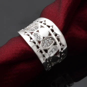 New Sosire Argint 925 Inele Pentru Femei Largă Deget Inel Cu Zirconiu Nunta Trupa Anillo De Logodna Bijuterii De Mireasă Bague Femme