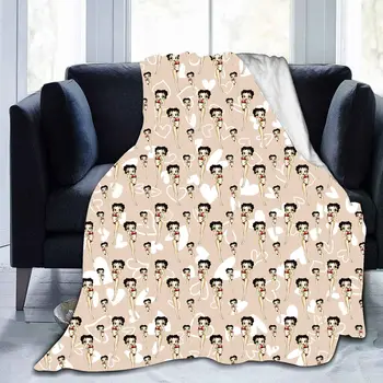 New Sosire Betty Boop Pături de Imprimare Pătură Moale Arunca pe Casa/Canapea/Pat Portabil de Călătorie pentru Adulți 59X79Inch
