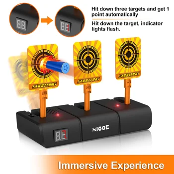NIGOE Electronice Digitale de Fotografiere Țintă de Notare Resetare Automată Țintă cu Lumina de Efect de Sunet, Piscină Interioară Sport Jucărie de Învățământ