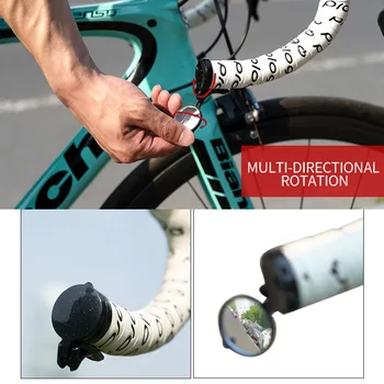 Noi 2020 Biciclete Oglinda Mini Oglinda retrovizoare pentru Biciclete Rutier Incasabil Rotativ Retrovizoare Siguranță Partea Ghidon Oglindă 1 BUC