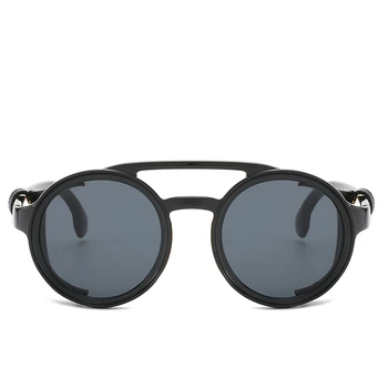 Noi Steampunk ochelari de Soare Brand Design Rotund ochelari de soare Barbati Femei Vintage Punk ochelari de Soare UV400 Shades Ochelari de Oculos de sol