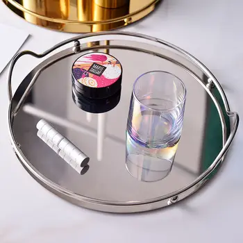 Nordic Light Lux Metal Placă Pătrată Tava Pentru Discuri Living Home Sticla Oglinda Tava De Ceai American Ceașcă De Ceai De Masă Tava