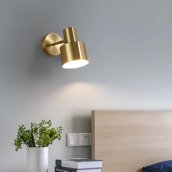 Nordic moderne perete lampă E27 LED 110V 220V tranșee lumina de aur negru interior acasă bucatarie dormitor living room decor lumineze