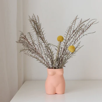 Nordic Parte A Corpului Arta Ceramica Vaza De Flori Uscate De Plante Aranjament De Flori Introduce Vaza Decor De Uz Casnic Minimalist Ornamente