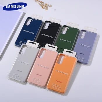 Nou Original Samsung Galaxy S21 S21 Plus S21 Ultra Caz S21+ Matasoasa Capac De Silicon Moale-Touch De Protecție Coajă De Telefon Si Logo-Ul
