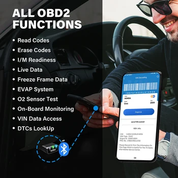 OBD2 Scanner TOPDON Smartdiag Mini Auto Instrument de Diagnosticare Auto Cititor de Cod de Easydiag OBD Auto Instrument ca Thinkdiag Mini