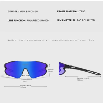 Oglindă ochelari de Soare Sport Barbati Polarizati Oversized Rece TR90 Siguranță Nuante KDEAM UV400 Incasabil Ochelari Cu acces Gratuit la Cutie