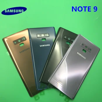 Original NOU note9 Spate Baterie Usa Caz Samsung Galaxy Nota 9 N960 N960F N9600 Spate de Sticlă Capacul Carcasei Adeziv +Camera de Sticlă