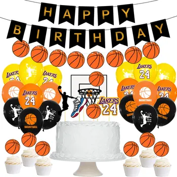 Original Nou Tema De Baschet Baschet Ziua Balon Comemorative Lakers Kobe 24 De Petrecere Layout