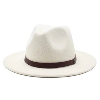 Palarie Fedora cu lanț 2021 explozie Panama stil Britanic curea de metal retro pălărie bărbați și femei jazz pălărie pălărie de fetru