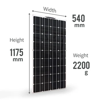 Panou solar de 300w 12v flexibil energiei fotovoltaice kit sistem de celule solare încărcător de baterie pentru masina RV Utilitare barca, camping acasă 1000w