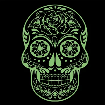Patch Noctilucent Punk Skull Model Diy Vogă Haine Decor de Transfer de Căldură Autocolante pentru Haine Luminoase de Fier Pe Patch-uri