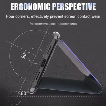 Pentru Huawei Mate 10 Pro Flip Caz Oglindă Pentru Mate10 Pro BLA-L29 Lux Coque Inteligent la Șocuri Magnetic Vertical Stand pe Capacul Telefonului